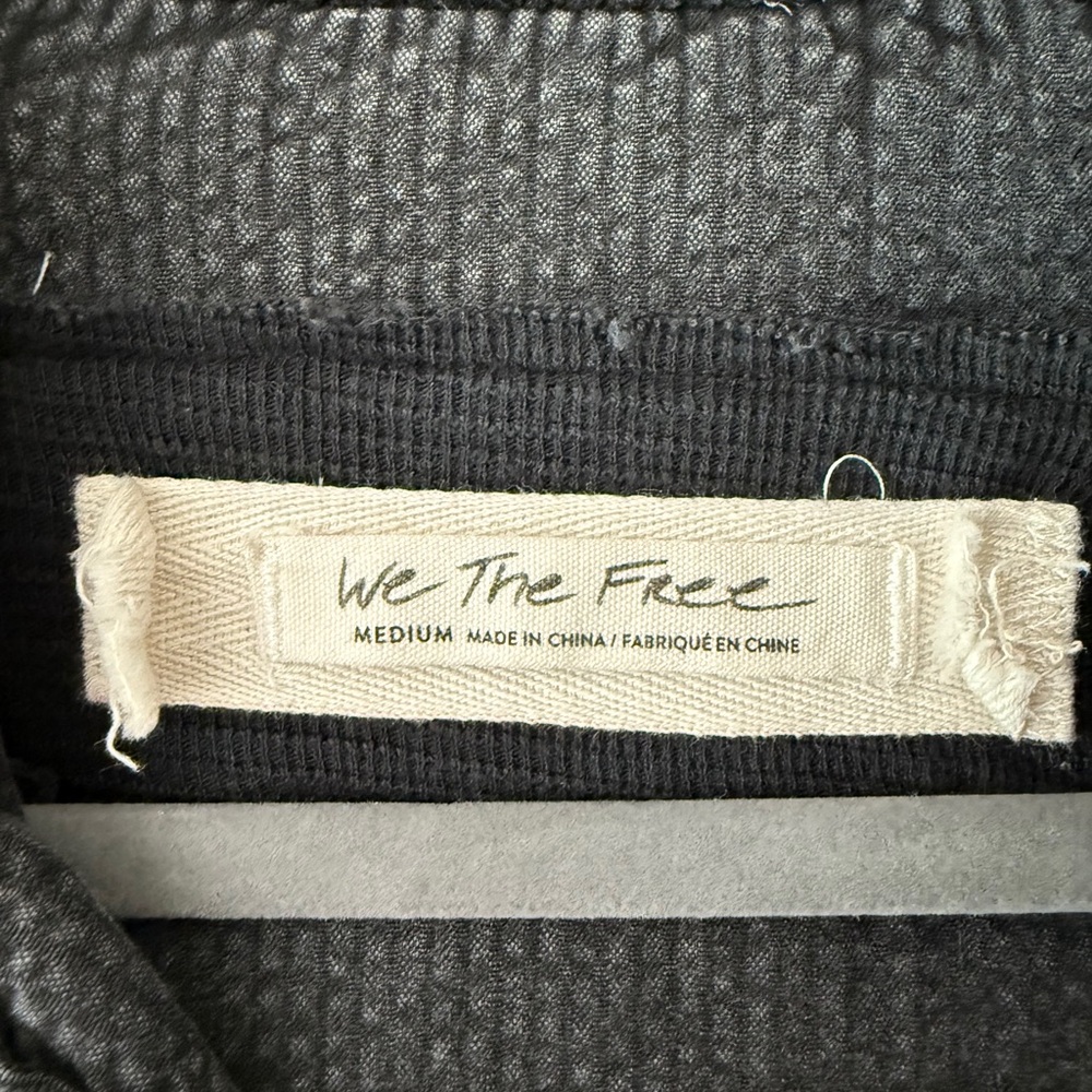 We The Free Charcoal Corduroy Button-Up Top - Picture 3 of 4